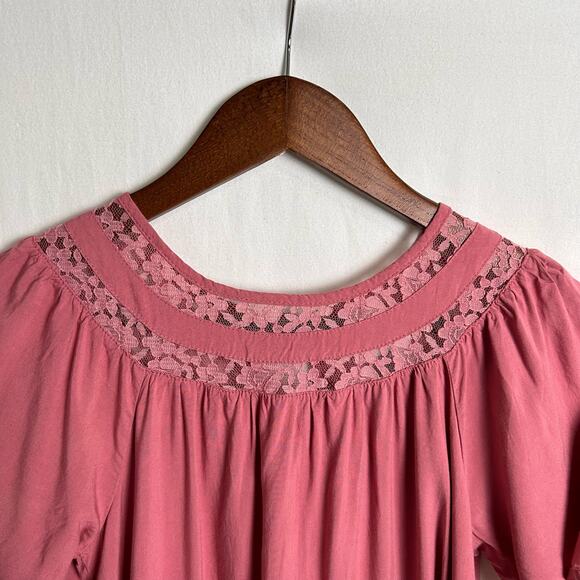 Old Navy Girls Dress Large 10-12 Pink‎ Lace Lightweight Tea Shift Dress - Picture 3 of 6